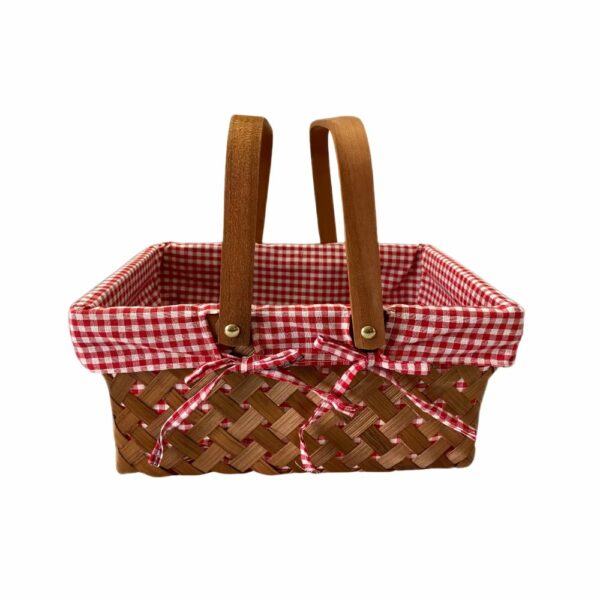 Panier pique-nique rectangulaire ouvert en osier - 2 personnes