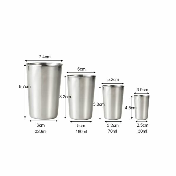 Gobelets inox empilables pour pique-nique – Image 2