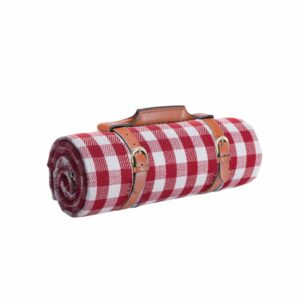 Tapis de pique-nique rouge à carreaux, 3 couches