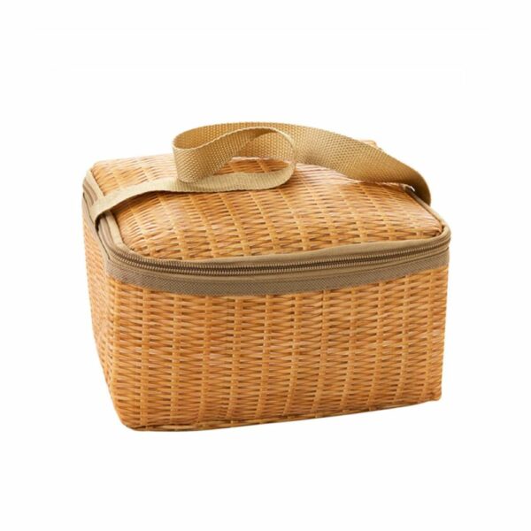 Panier pique-nique isotherme effet osier avec bandoulière - 2 ou 4 personnes