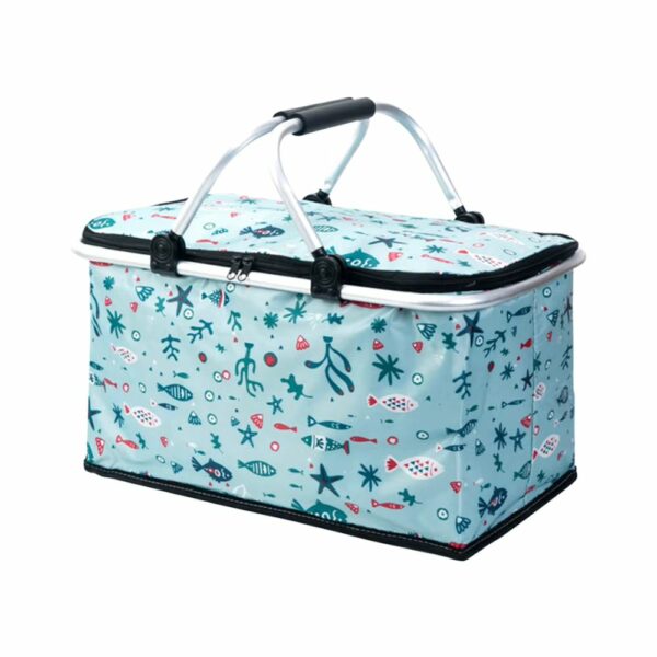 Panier pique-nique isotherme avec motif marin - 4 ou 6 personnes